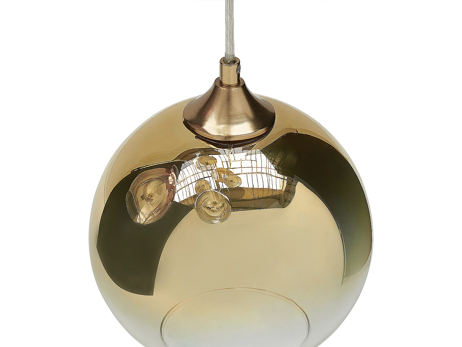 Lampe suspension TOOMA Verre Laiton