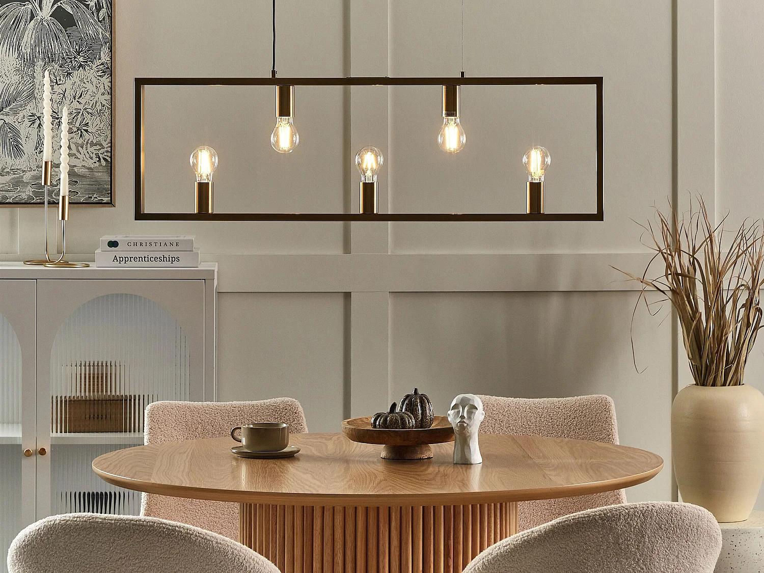 Lampa wisząca BAYAS Metal Mosiężny