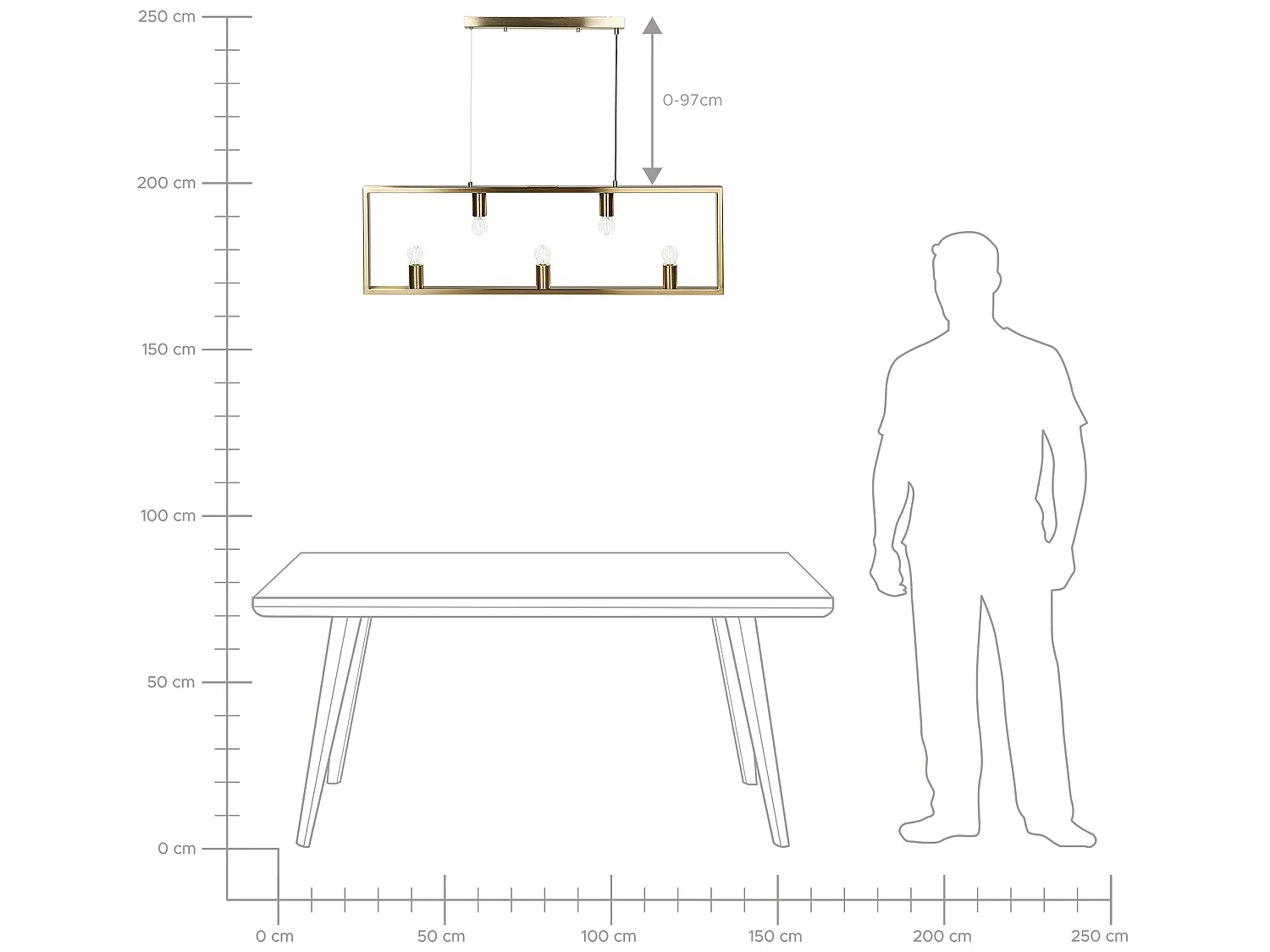 Lampe suspension BAYAS Métal Laiton