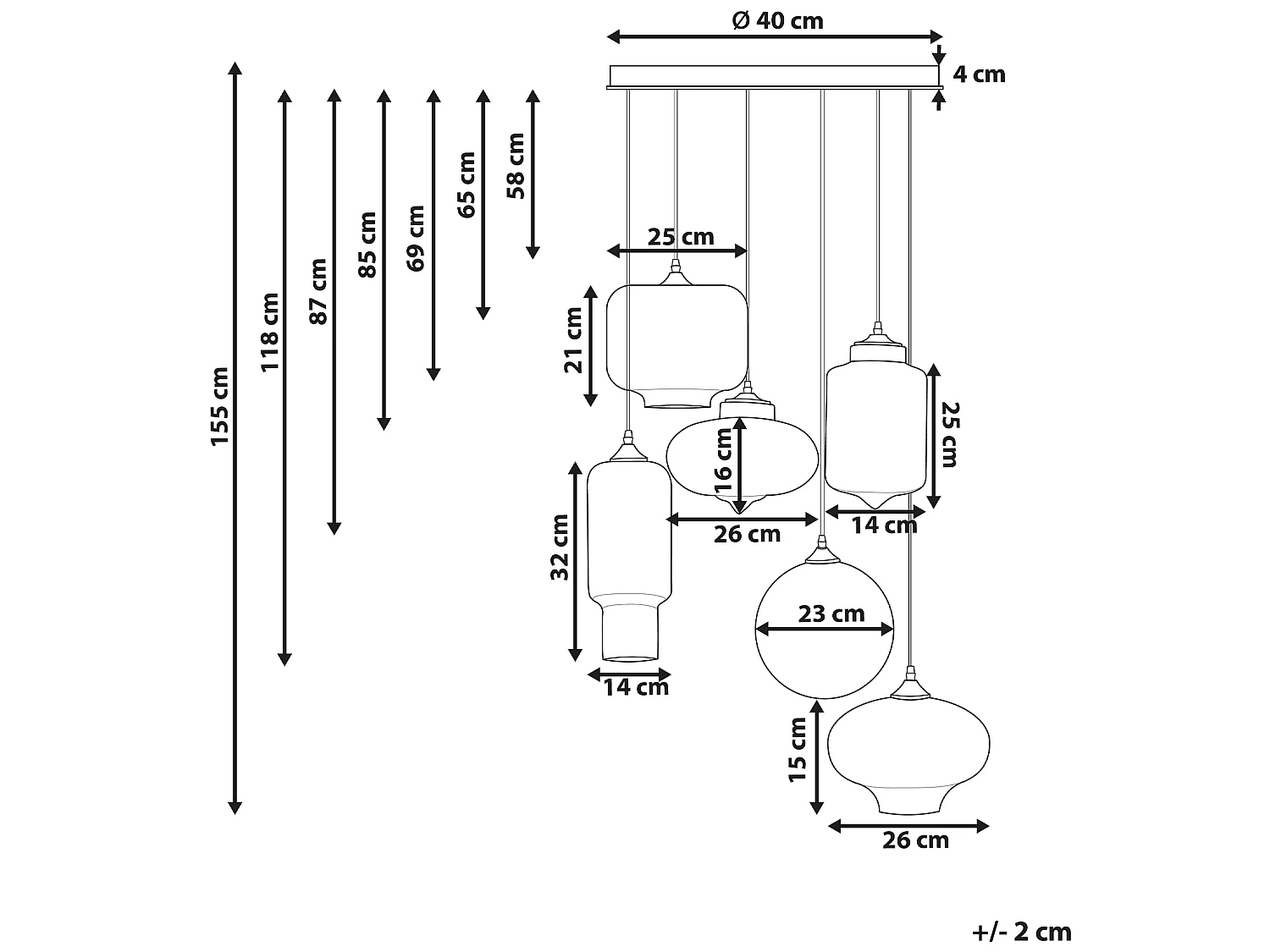 Lampe suspension BEMBOKA Verre Transparent