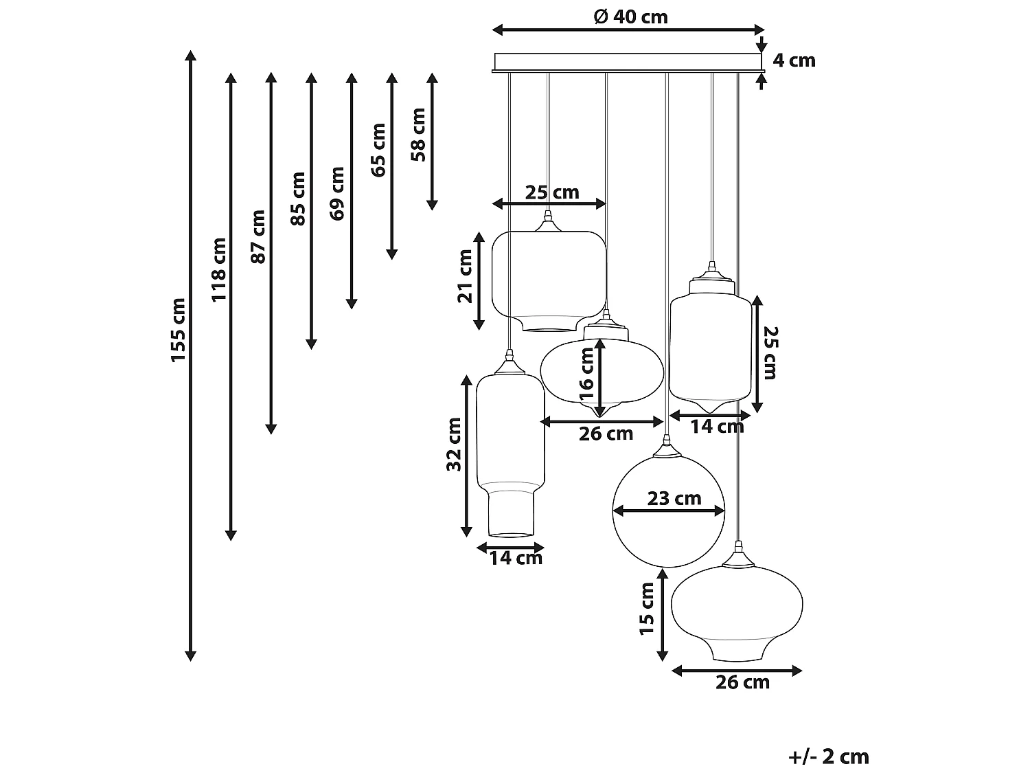 Lampe suspension BEMBOKA Verre Transparent