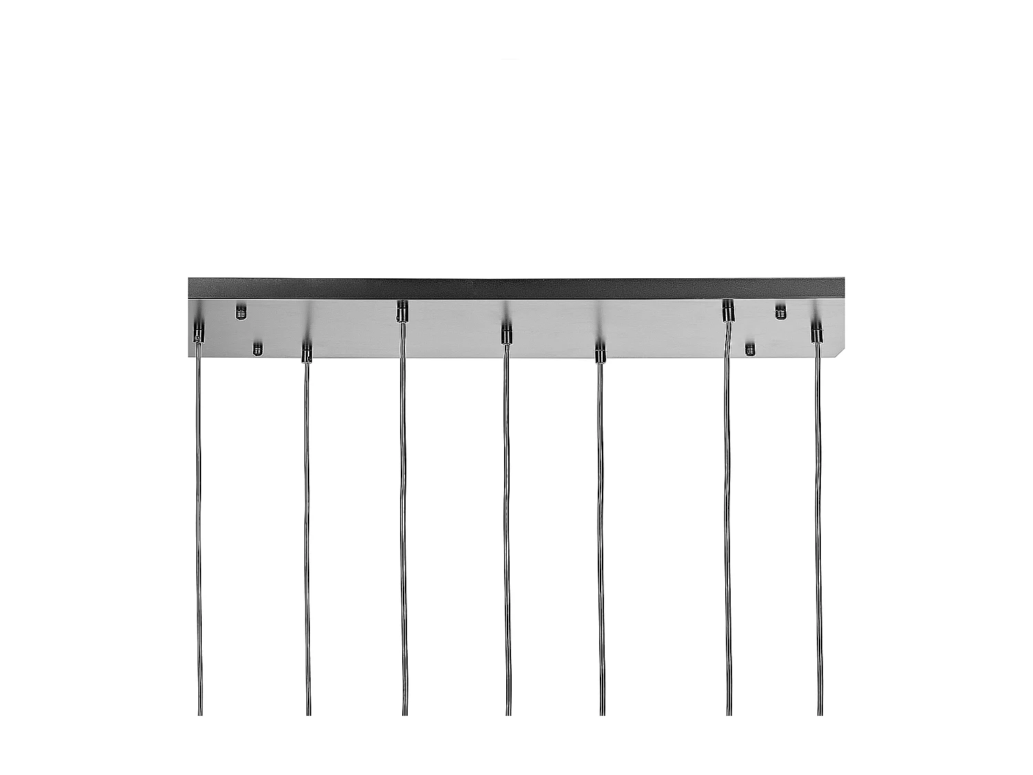 Hängelampe Moderne Lampe Runde Schirme Halbtransparent Rauchglas 7 Leuchte Metall Silber Tarlo