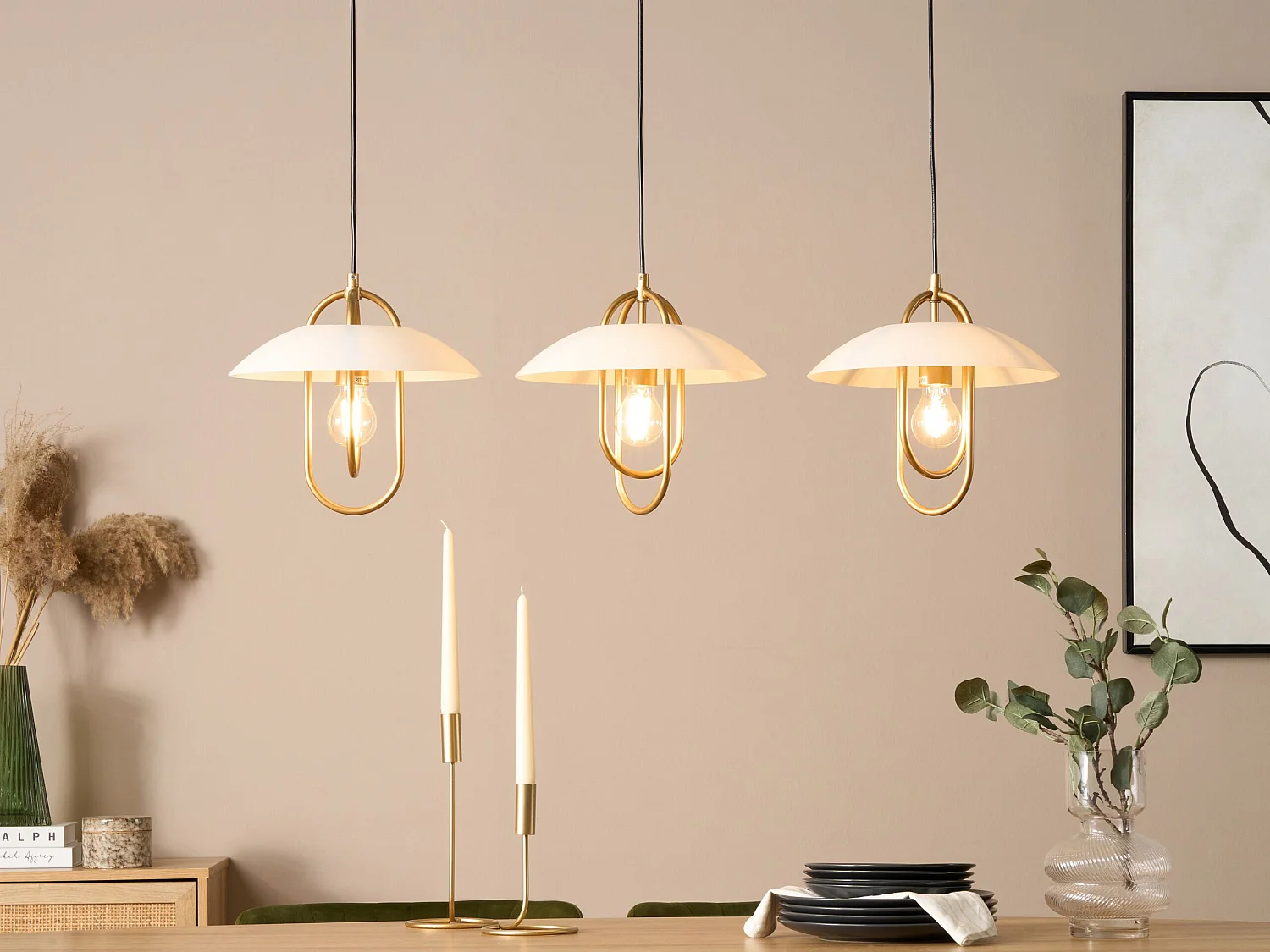 Hanglamp NATTAI Metaal Wit