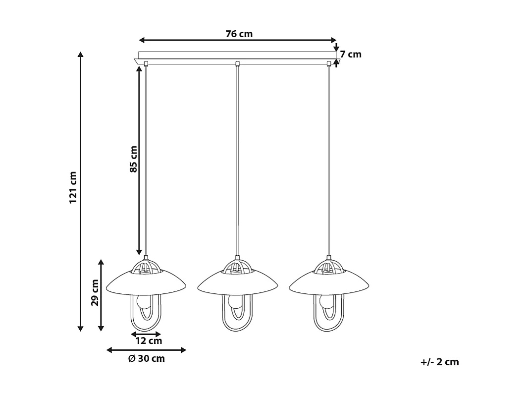 Lampadario NATTAI Metallo Bianco