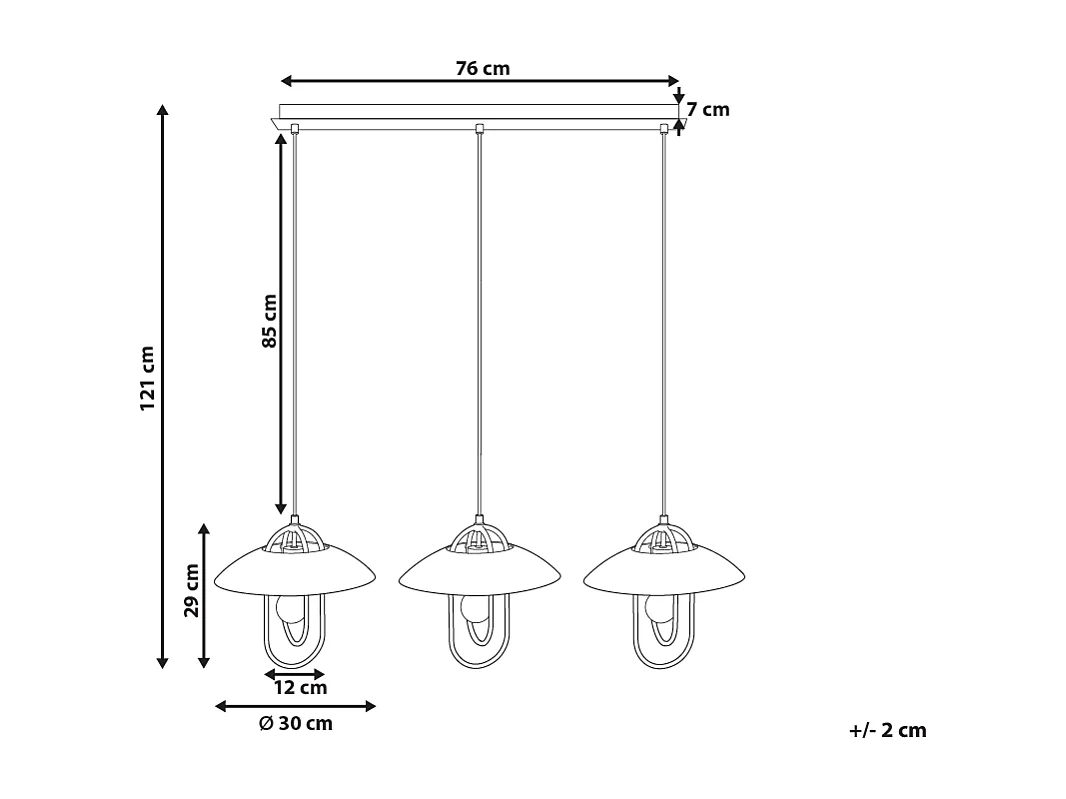 Hanglamp NATTAI Metaal Wit