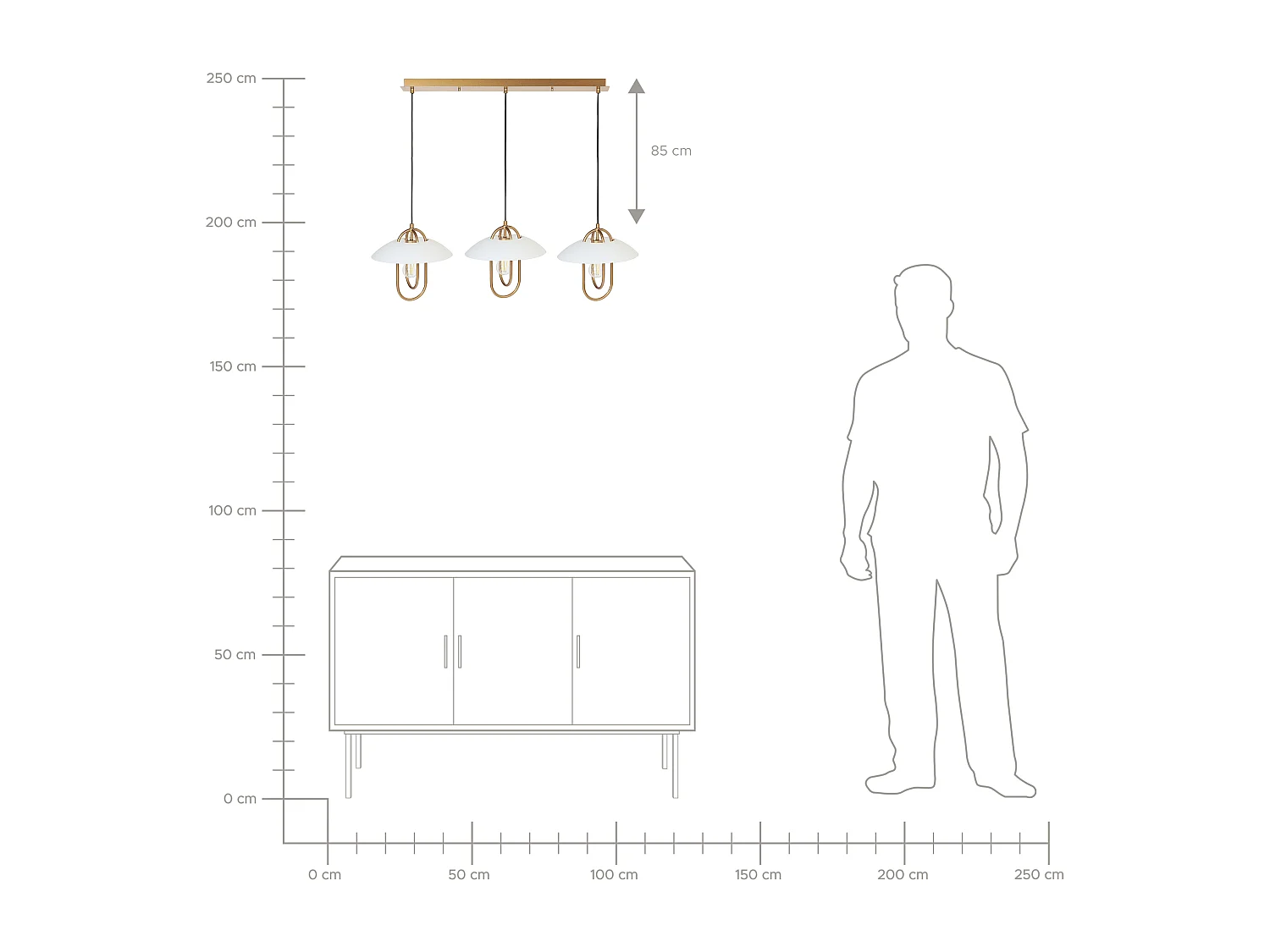 Hanglamp NATTAI Metaal Wit