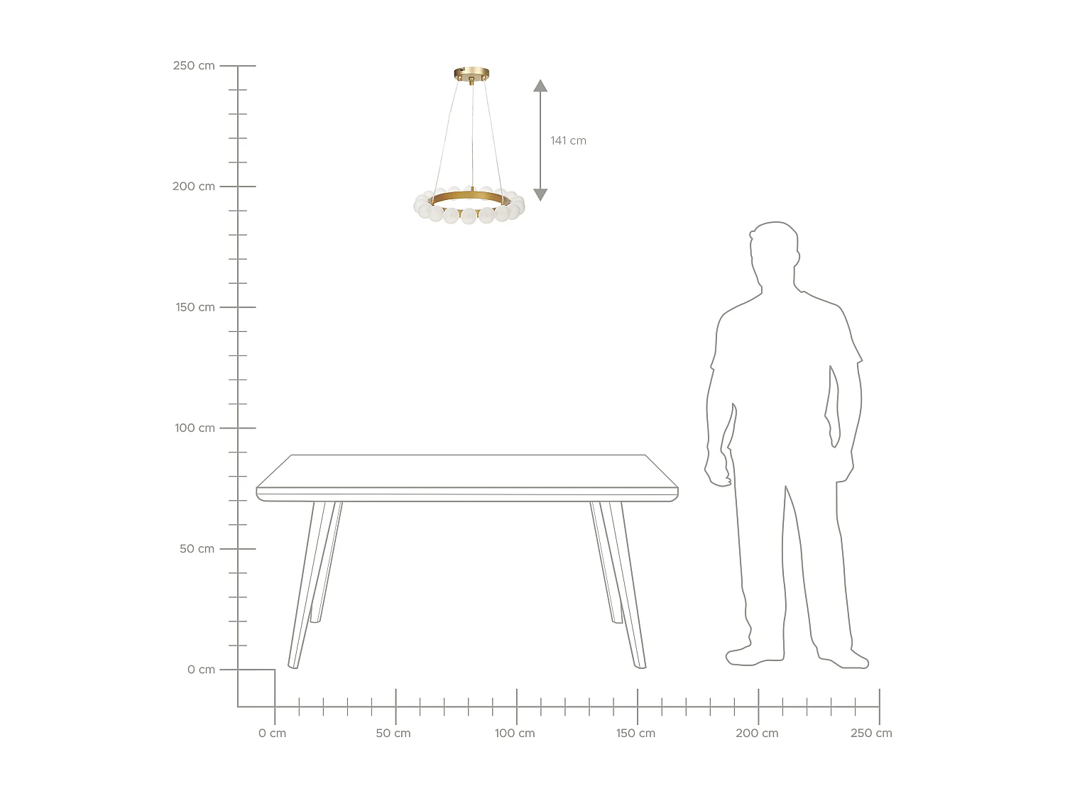 Hanglamp GEORGES Metaal Goud