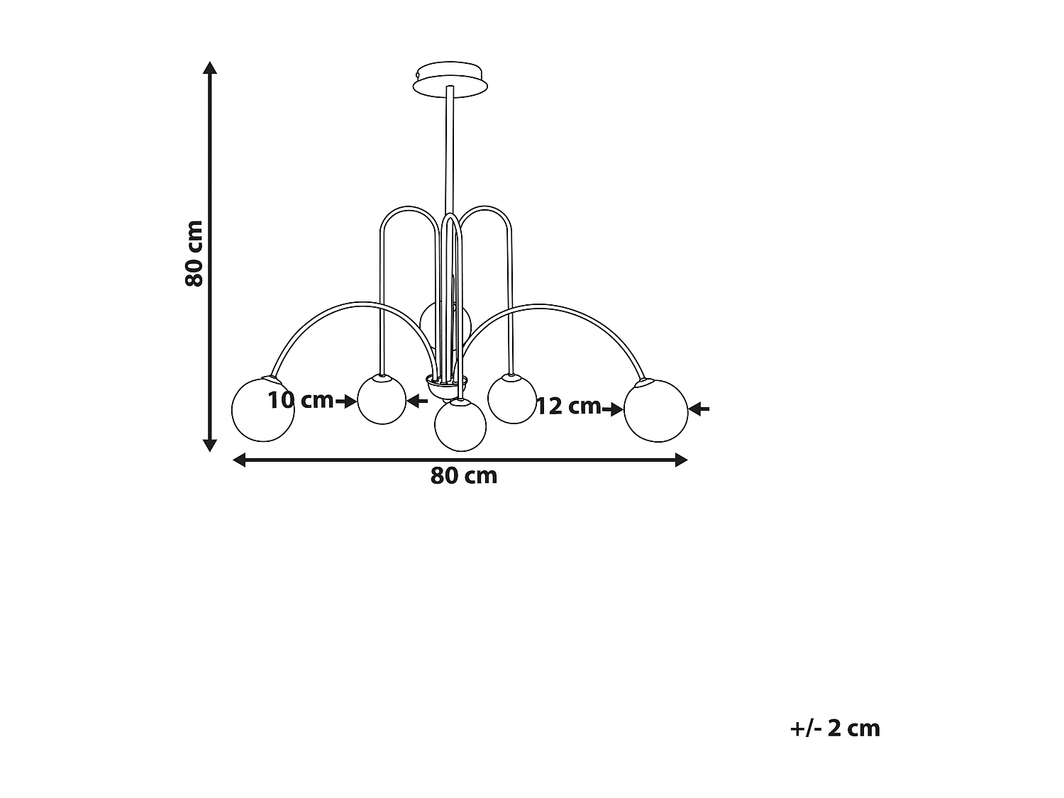 Lampadario FORBES Metallo Oro