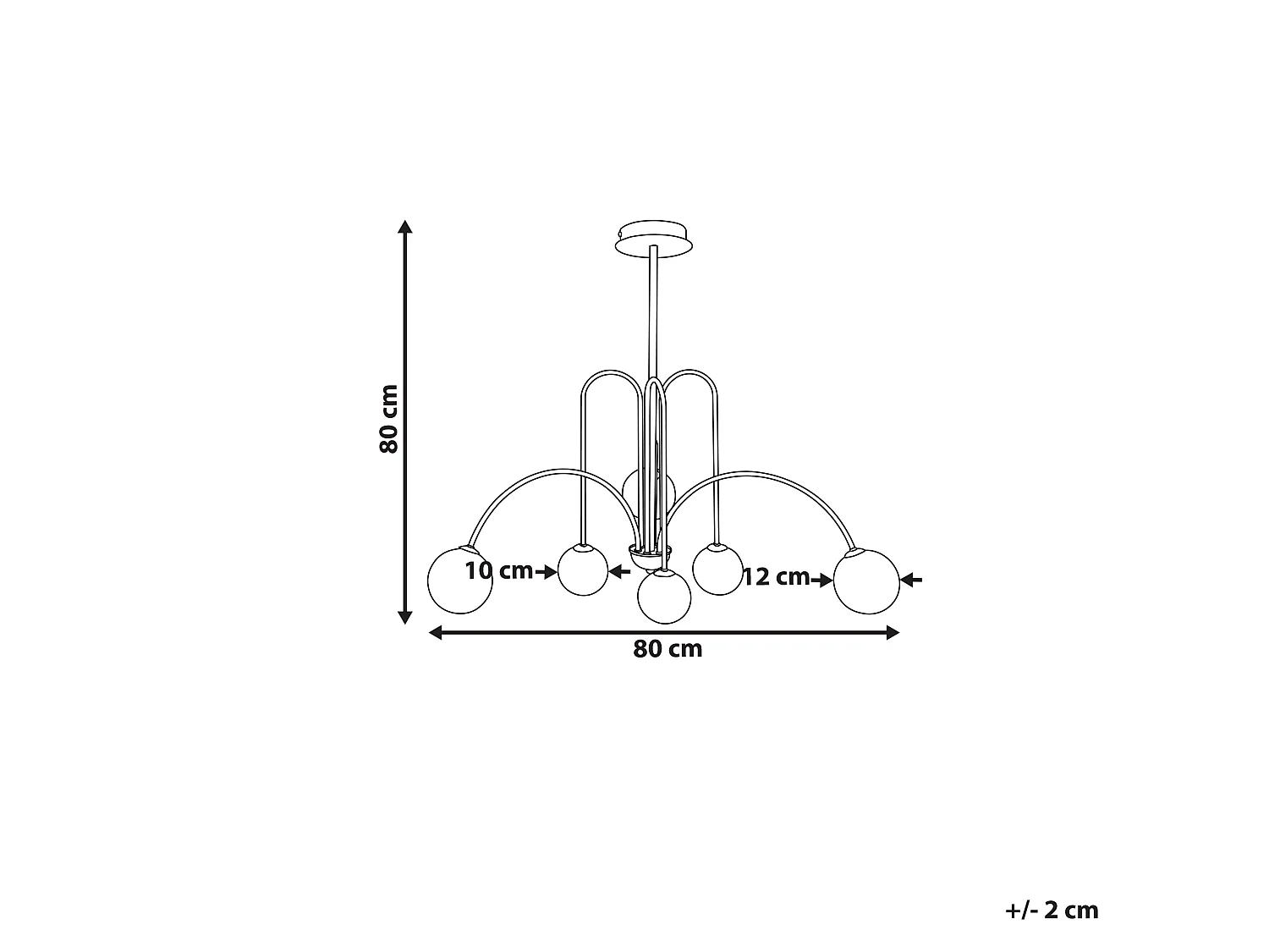 Chandelier FORBES Metal Gold