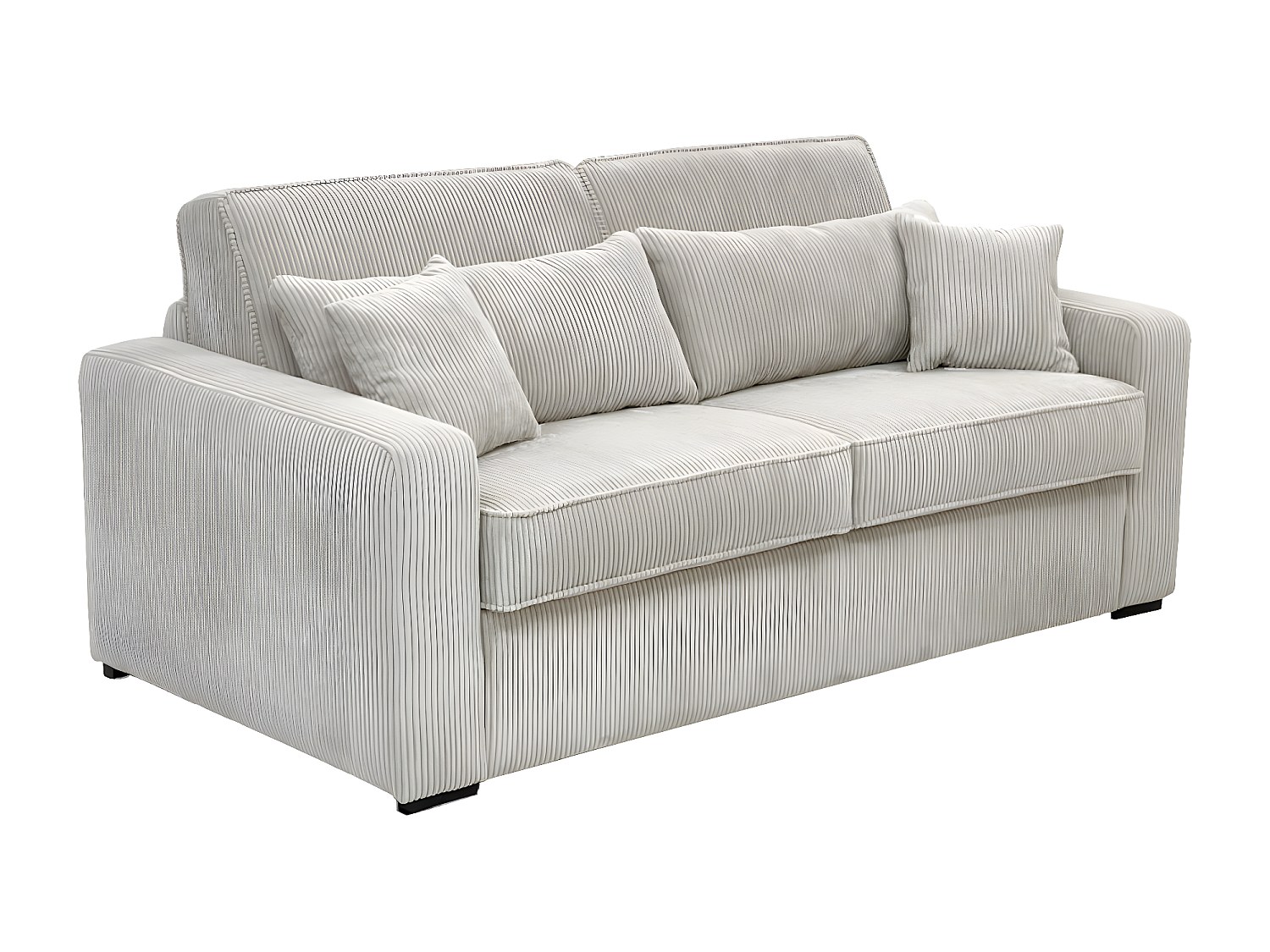 Schlafsofa mit Matratze 4-Sitzer - Liegefläche mit Lattenrost mit breiten L günstig online kaufen