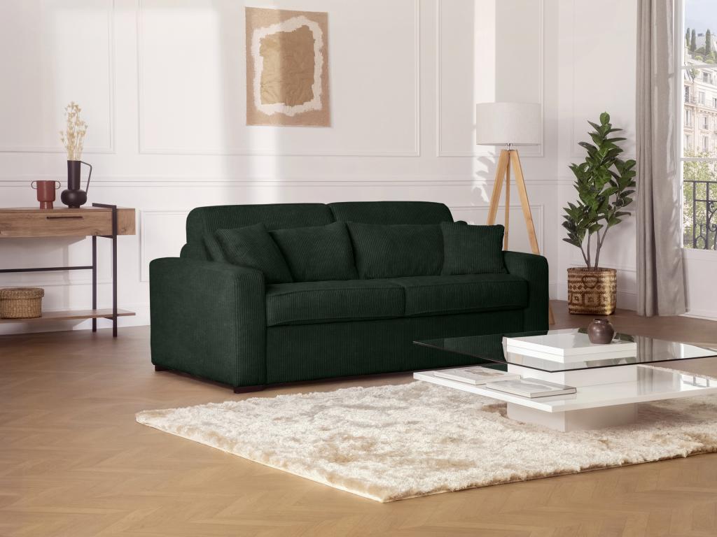 Schlafsofa mit Matratze 4-Sitzer - Liegefläche mit Lattenrost mit breiten L günstig online kaufen