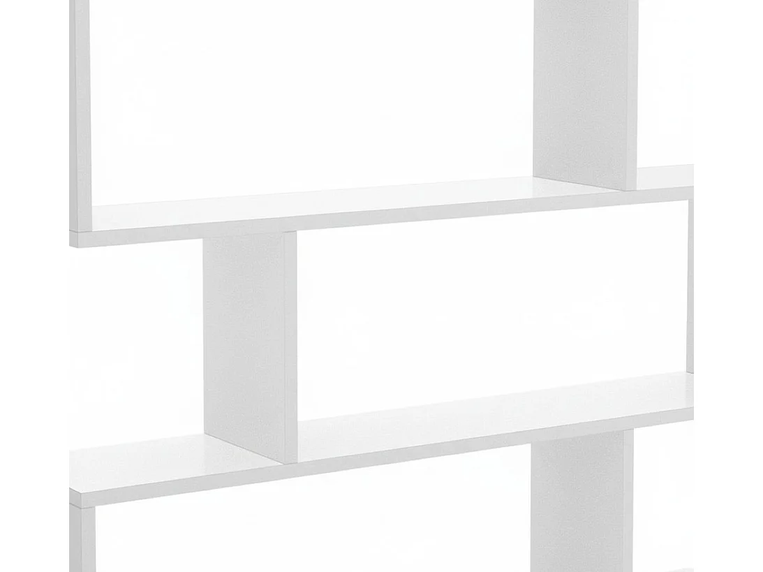 Bücherregal Djovi, Mehrzweck-Büroregal, Bibliotheksschrank mit 3 Regalen, 110 x 25 x 96 cm, WeiÃŸ