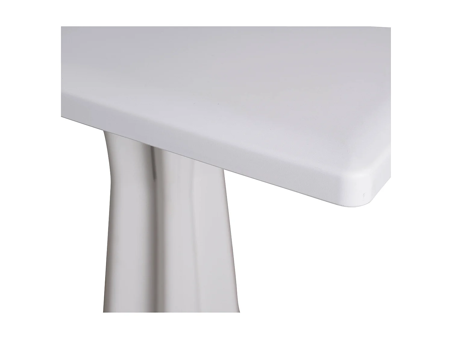 Table d'extérieur Dmondel, Étagère carrée fixe, Table de jardin polyvalente, 100% Made in Italy, 70x70h72 cm, Blanc