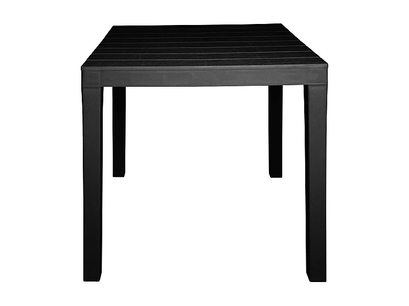 Mesa externa Dmuril, Mesa quadrada de jardim, Mesa de centro fixa interna e externa, 100% Fabricado na Itália, 100% Fabricado na Itália, 78x78h72 cm, Antracite