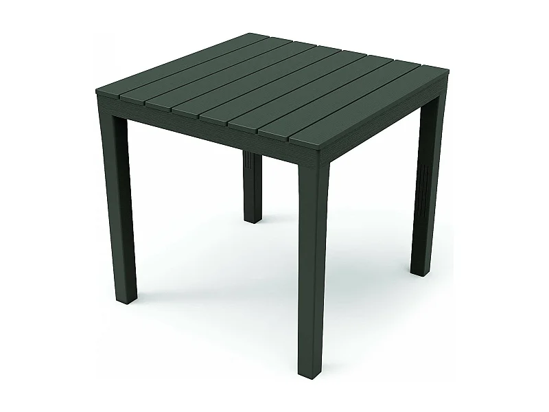 Gartentisch Dmurill, Quadratischer Gartentisch, feststehender Tisch für den Innen- und AuÃŸenbereich, 100 % Made in Italy, 78x78h72 cm, Anthrazit