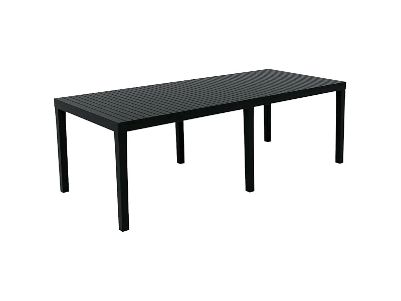 Gartentisch Dmica, Rechteckiger ausziehbarer Esstisch, ausziehbarer Gartentisch, 100 % Made in Italy, 150x90h72 cm, Anthrazit