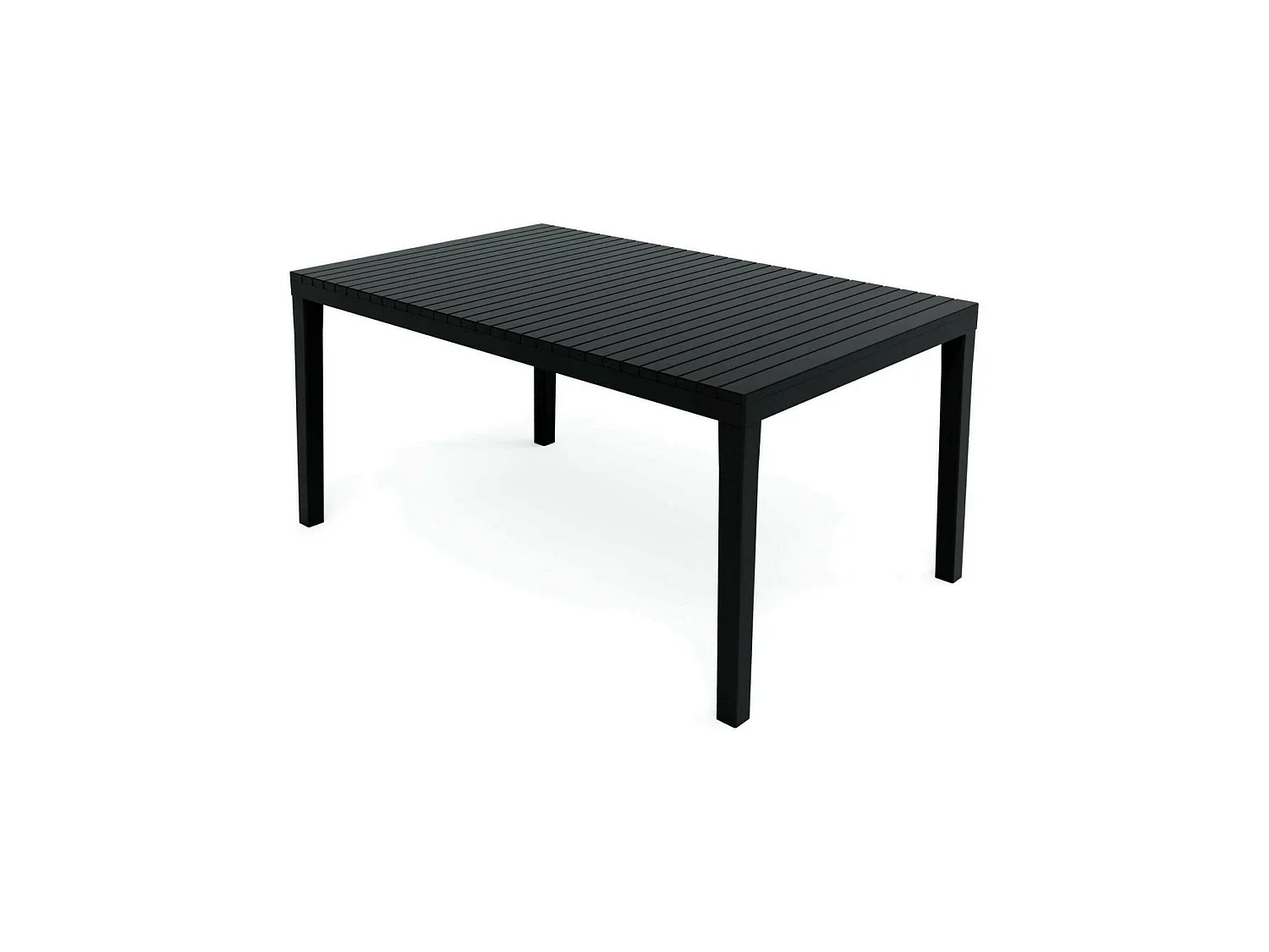 Mesa de exterior Dmica, Mesa de jantar extensível retangular, Mesa extensível de jardim, 100% Fabricado em Itália, 150x90h72 cm, Antracite