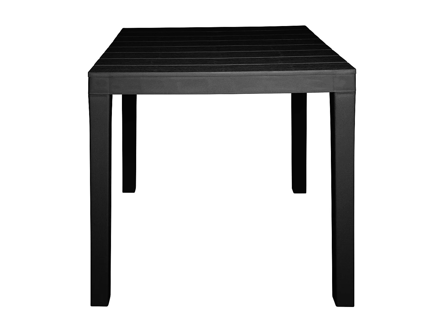 Table d'extérieur Dmurill, Table de jardin carrée, Table basse fixe intérieure et extérieure, 100% Made in Italy, 100% Made in Italy, 78x78h72 cm, Anthracite