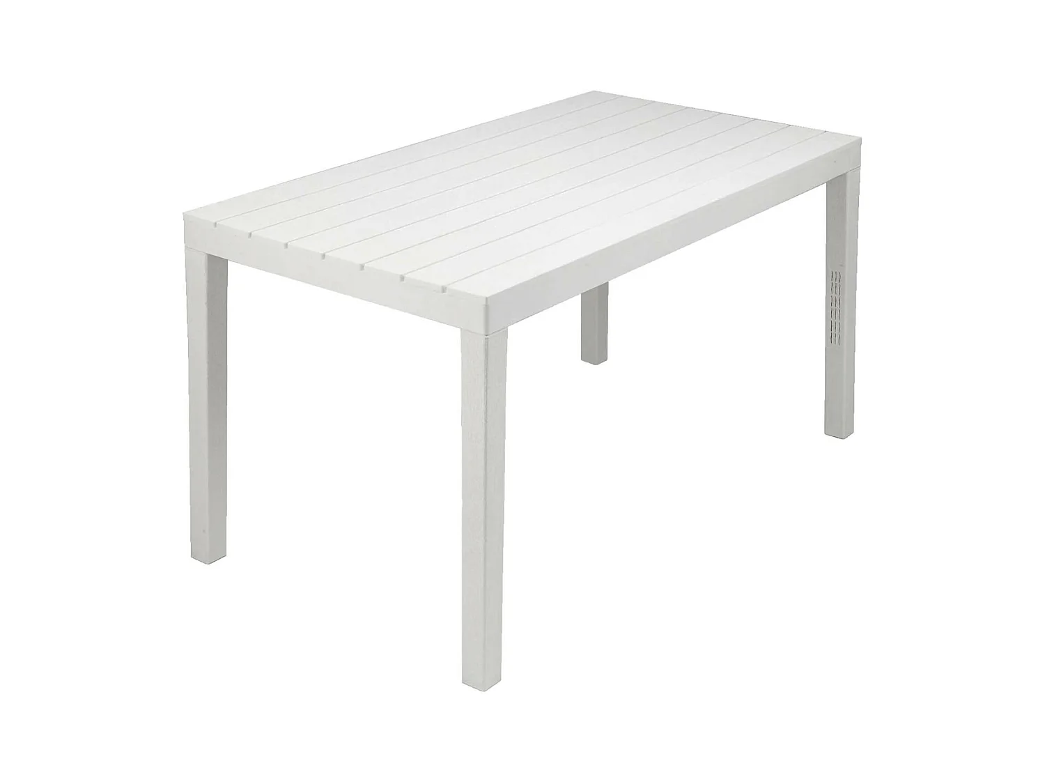 Table d'extérieur Dmoto, Étagère à manger rectangulaire, Table de jardin polyvalente intérieure et extérieure, 100% Made in Italy, 138x78h72 cm, Blanc