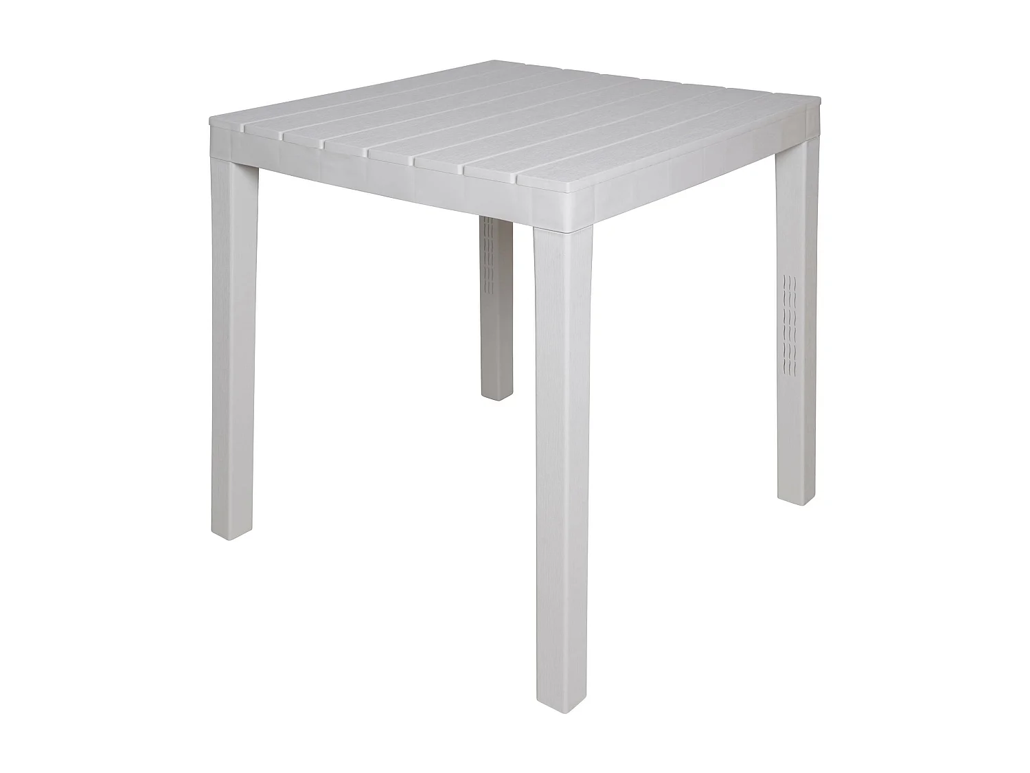 Table d'extérieur Daquilan, Etagère de jardin carrée, Table fixe intérieure et extérieure, 100% Made in Italy, 78x78h72 cm, Blanc