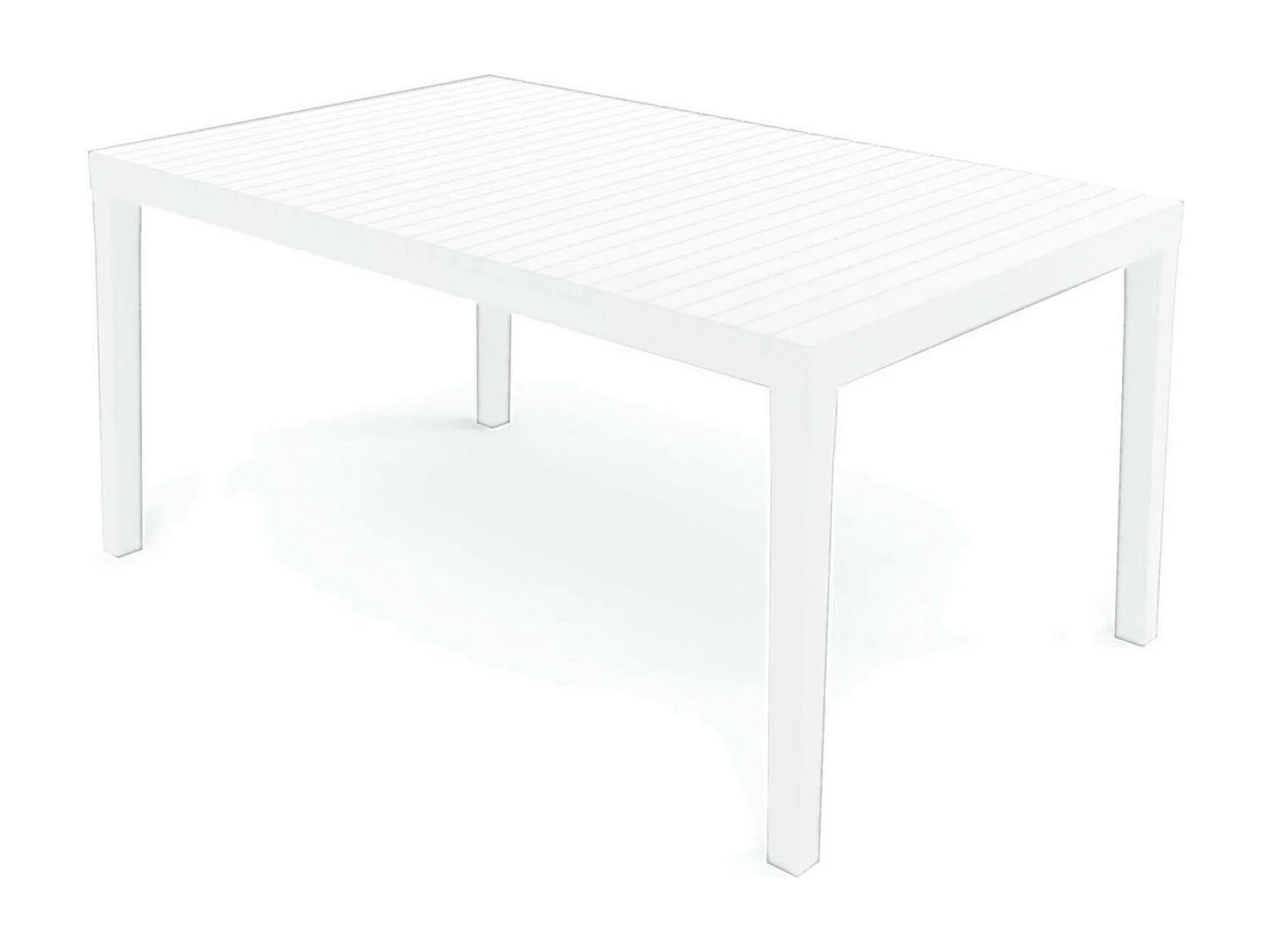 Dmica buitentafel, Uitschuifbare rechthoekige eettafel, Uitschuifbare tuintafel, 100% Made in Italy, 150x90h72 cm, Wit