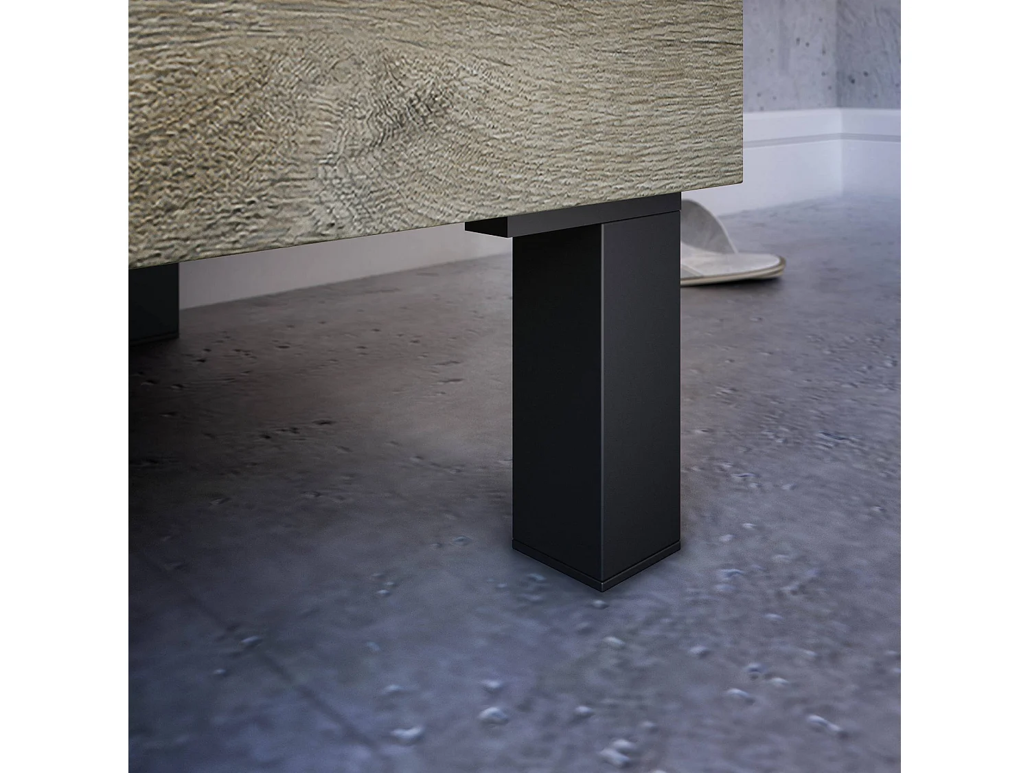 Meuble sous-vasque Douna, Meuble de salle de bain avec 2 tiroirs, Meuble suspendu avec miroir, lavabo non inclus, 80x45h80 cm, Chêne