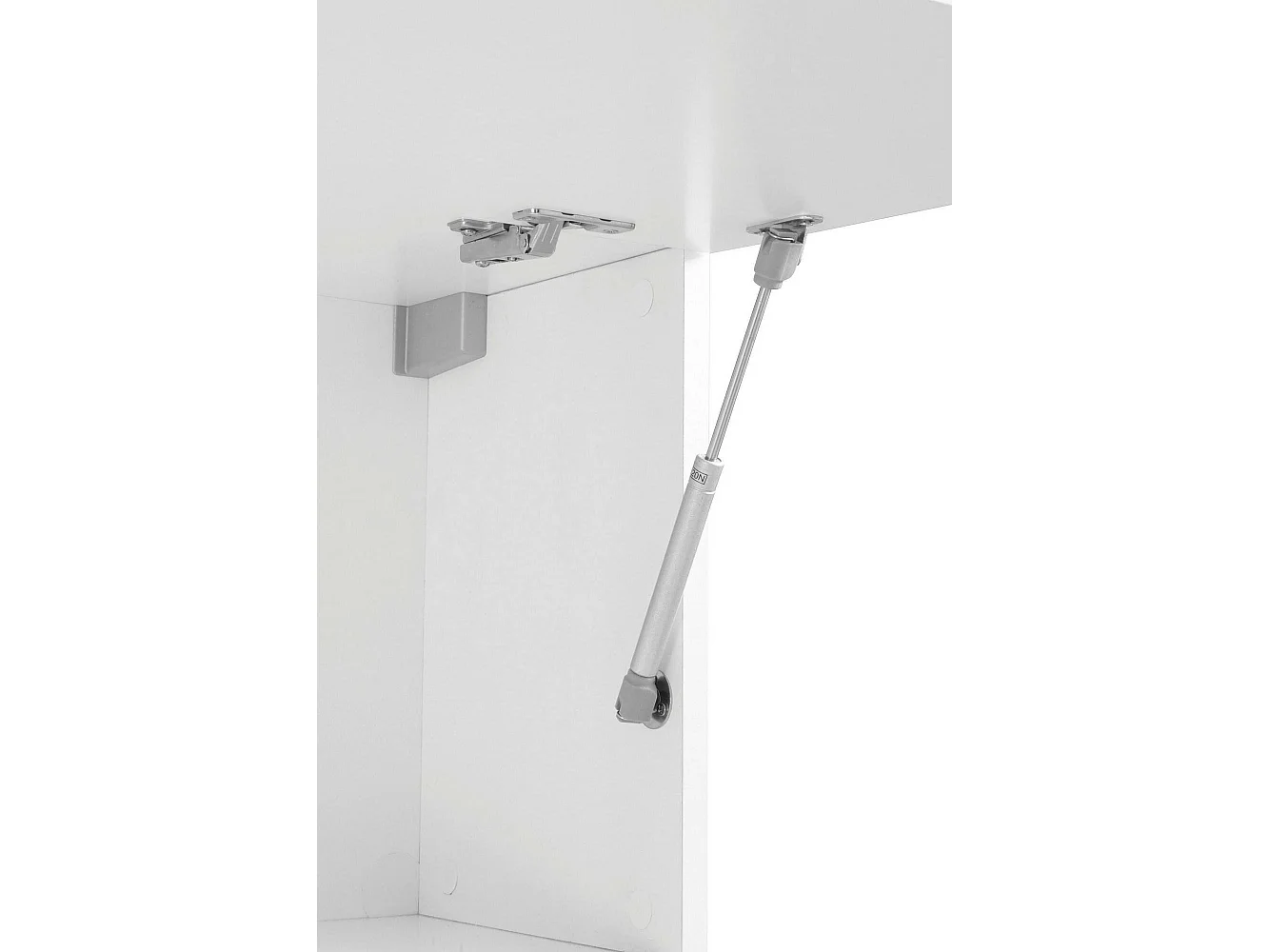 Armoire murale Dghoula, Armoire polyvalente, Armoire murale, 100% Made in Italy, 180x30h40 cm, Blanc brillant