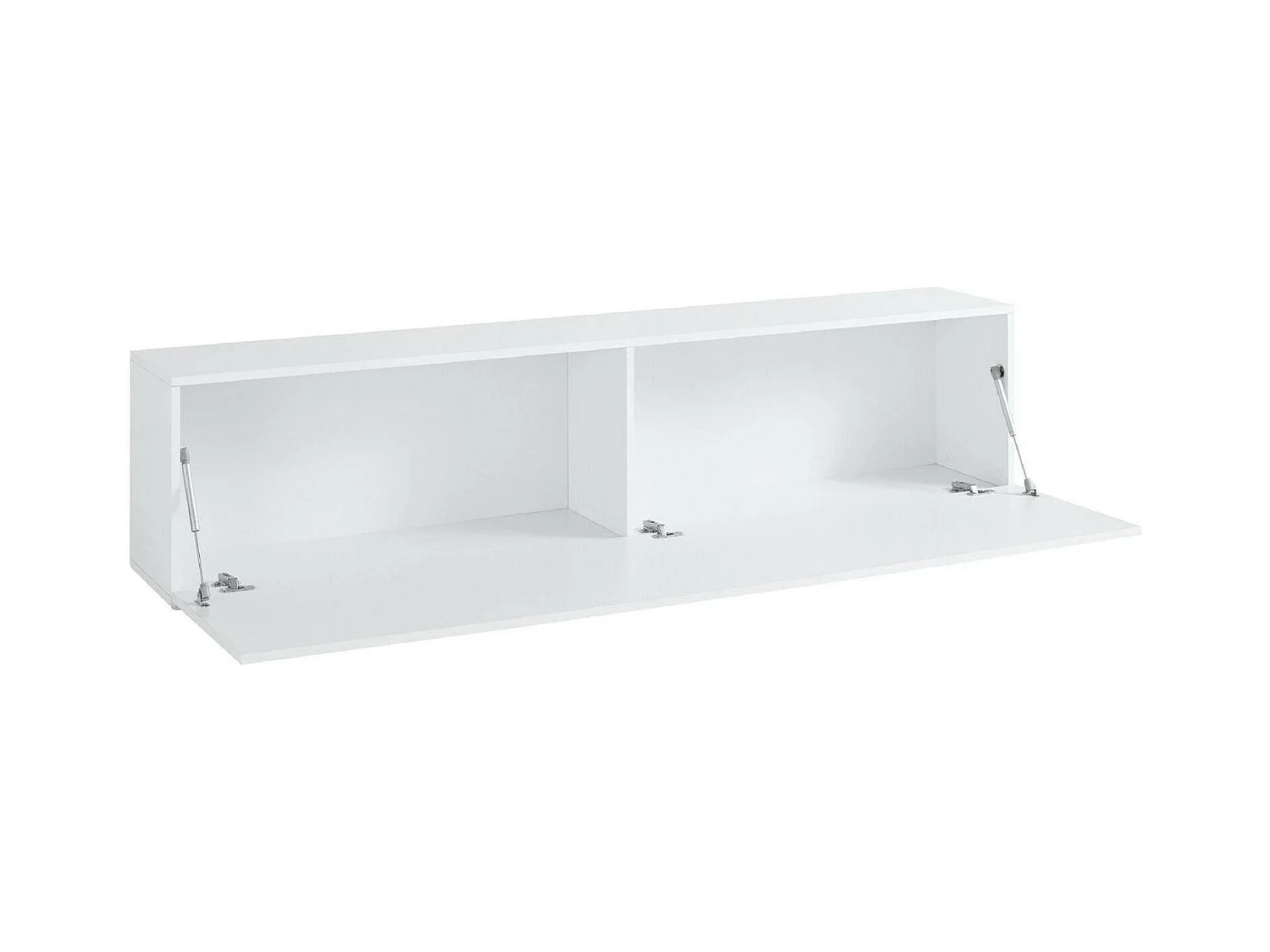 Meuble TV Dbarell, Buffet bas de salon, Base pour meuble TV, 100% Made in Italy, 180x30h40 cm, Blanc brillant