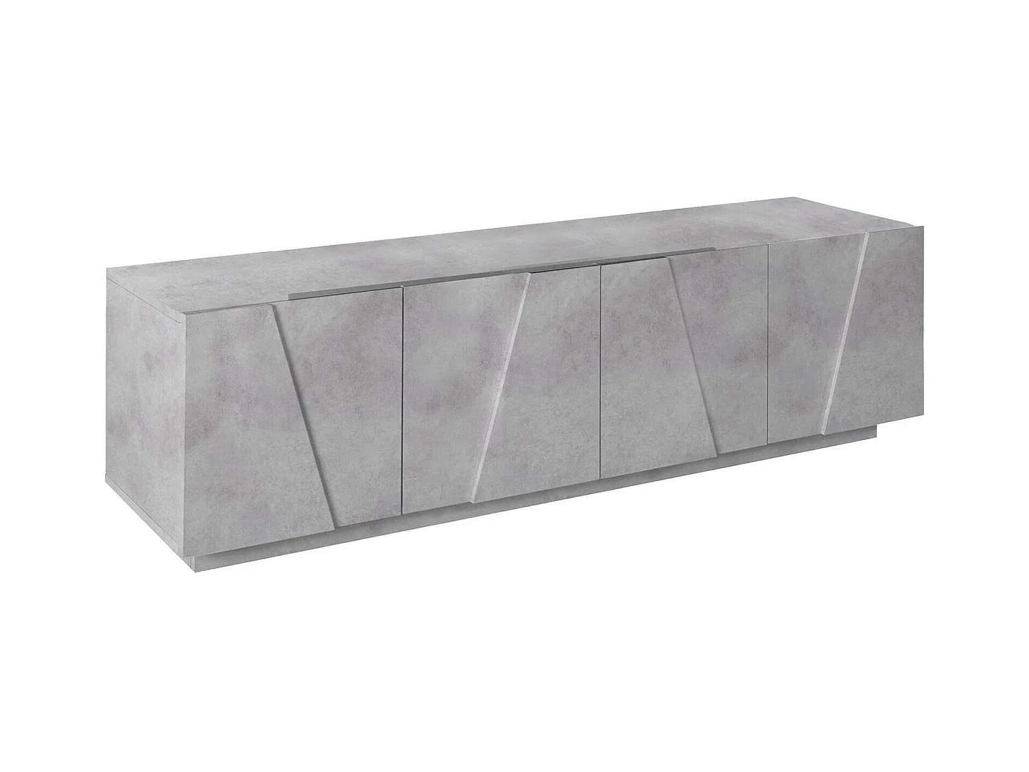 Meuble TV Djungda, Buffet bas de salon, Base pour meuble TV, 100% Made in Italy, 162x44h46 cm, Ciment