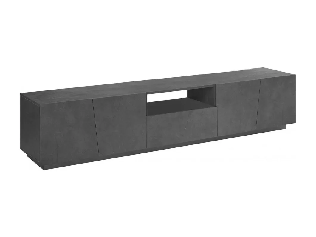 Kauf Unique Fernsehschrank Dlori, Niedriges Sideboard für Wohnzimmer, Sockel für TV-Möbel, 100 % Made in Italy, cm 220x43h46, Schiefer