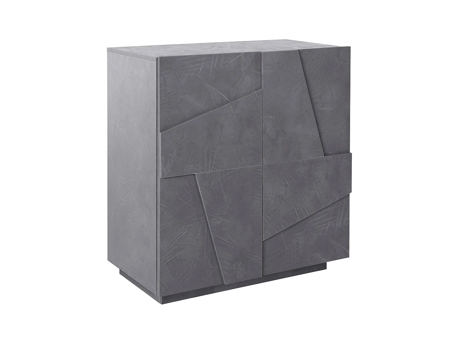 Buffet Dmalcui, Buffet de cuisine avec 2 portes, Buffet de salon, 100% Made in Italy, 81x44h86 cm, Ardoise