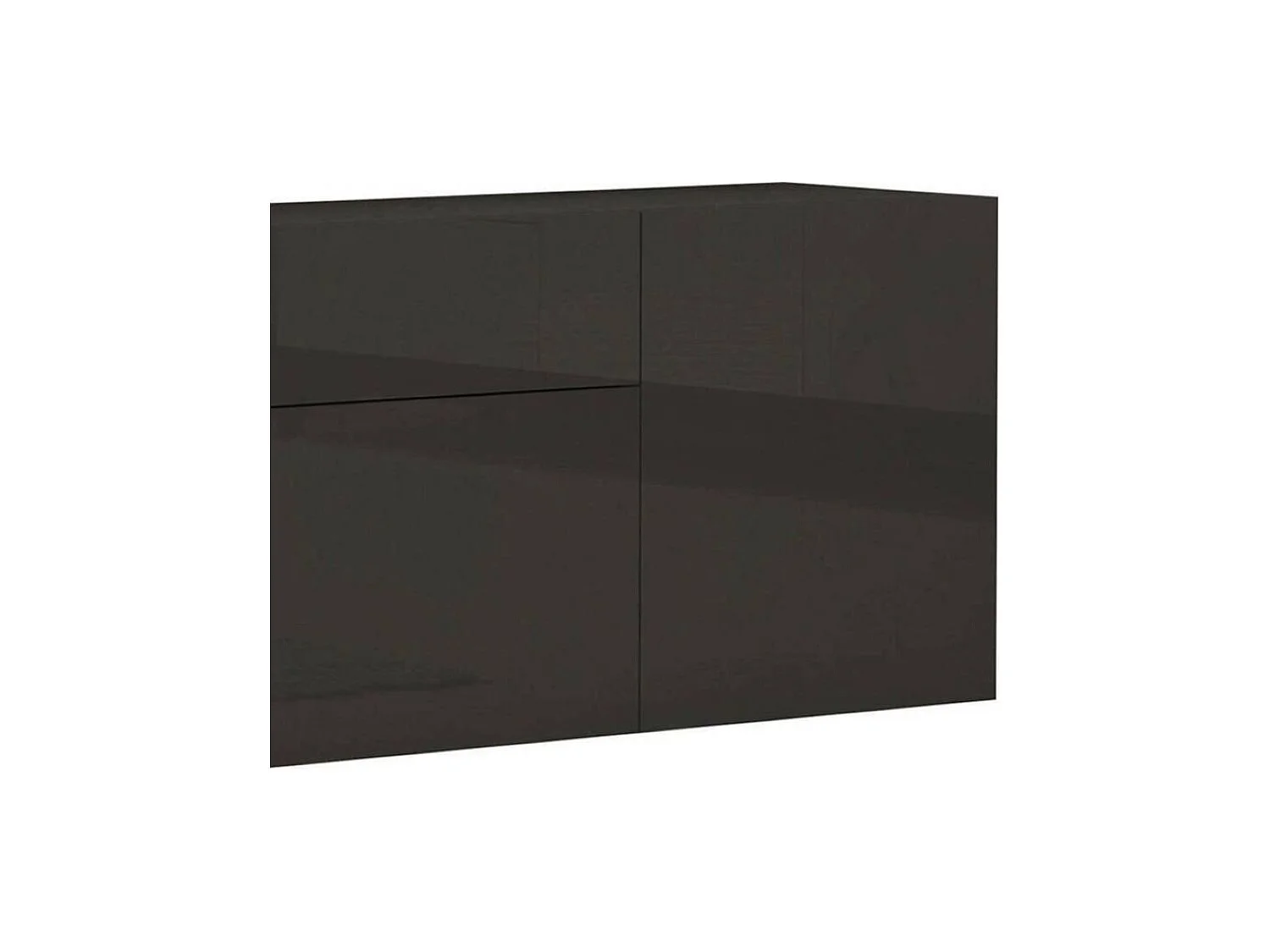 Dmobil dressoir, Keukendressoir met 3 deuren en 1 lade, Woonkamerbuffet, 100% Made in Italy, 170x40h35 cm, Glanzend antraciet