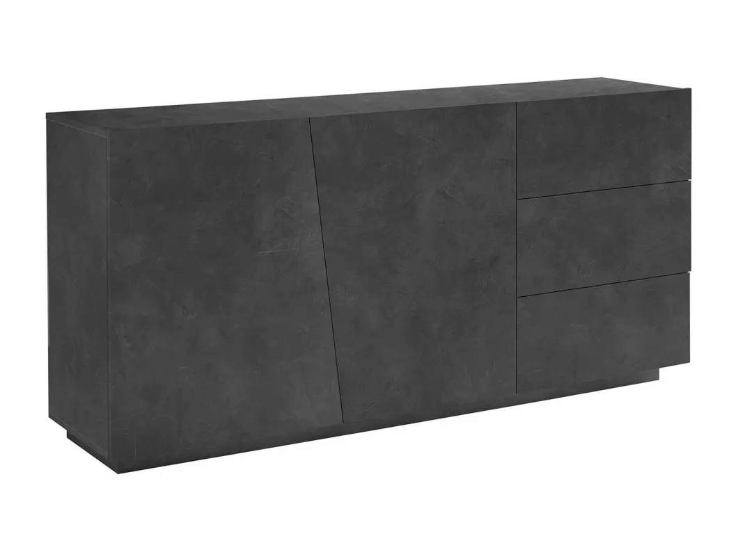 Kauf Unique Kommode Dfogli, Küchen-Sideboard mit 2 Türen und 3 Schubladen, Wohnzimmer-Buffet, 100% Made in Italy, cm 180x43h86, Schiefer