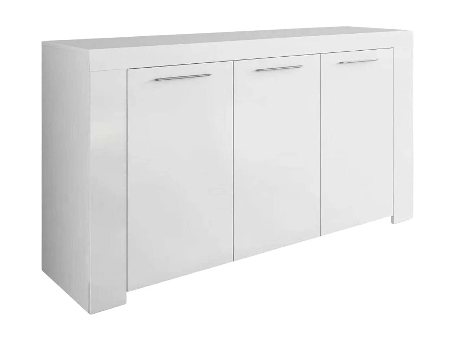 Credenza Amaculi, 3 Ripiani, 42x144x80h cm Bianco, Madia