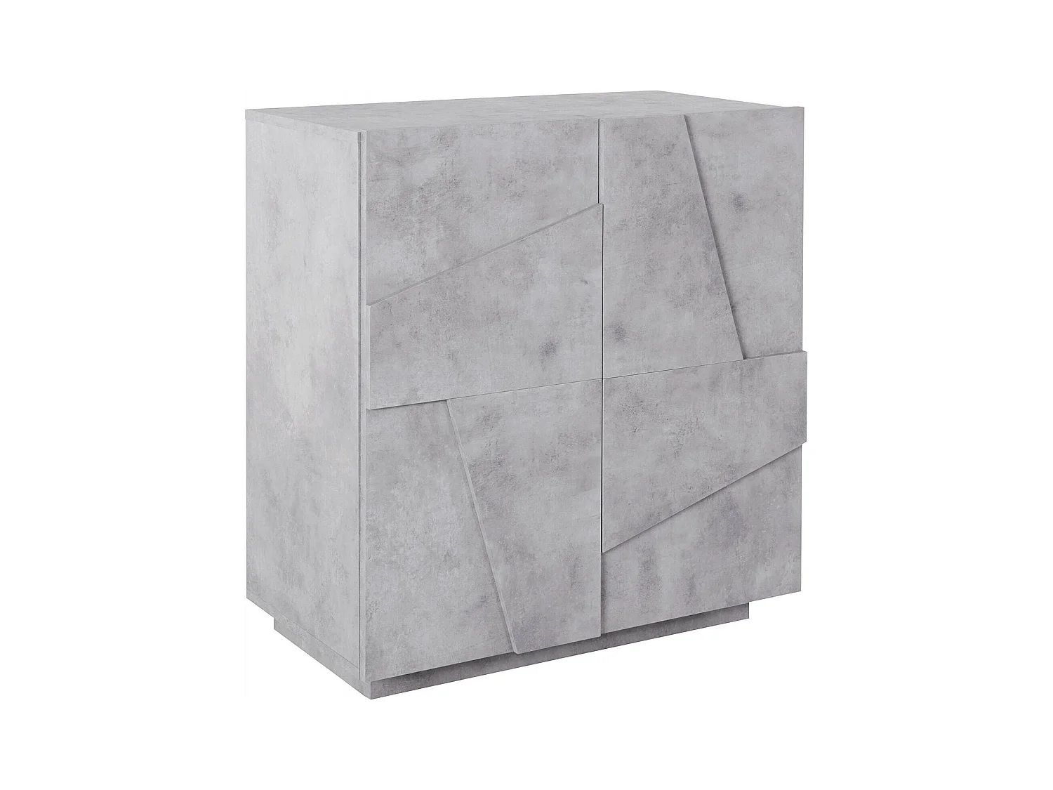Buffet Dmalcui, Buffet de cuisine avec 2 portes, Buffet de salon, 100% Made in Italy, 81x44h86 cm, Ciment