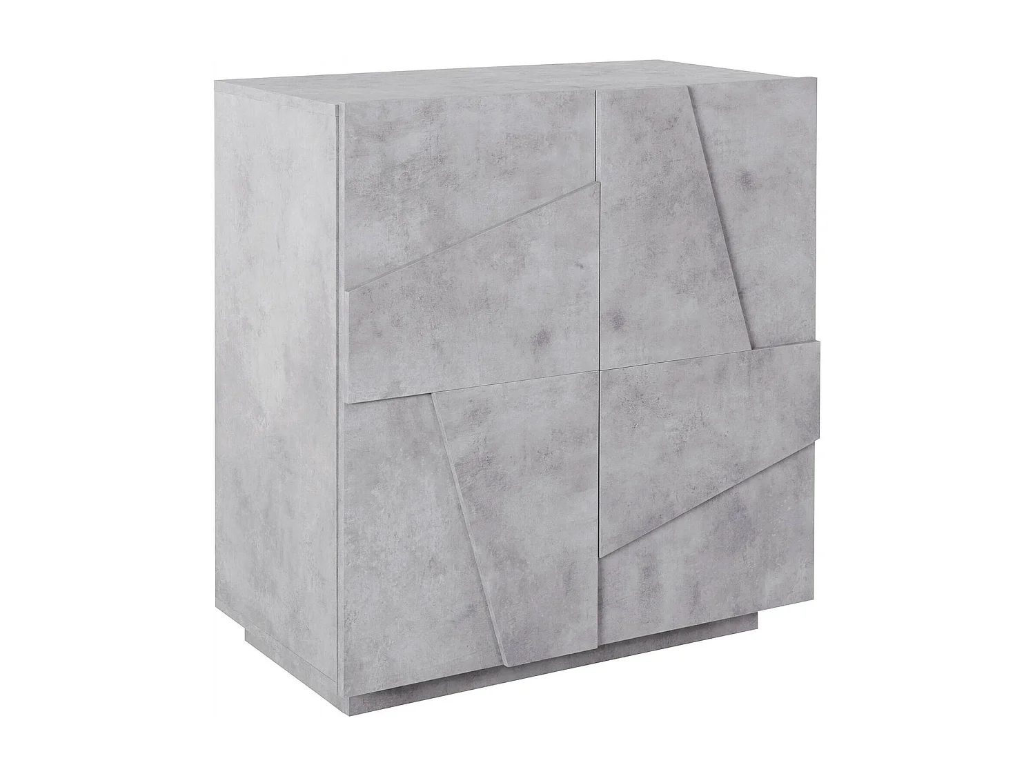 Dmalcui dressoir, 2-deurs keukendressoir, Woonkamerbuffet, 100% Made in Italy, 81x44h86 cm, Cement