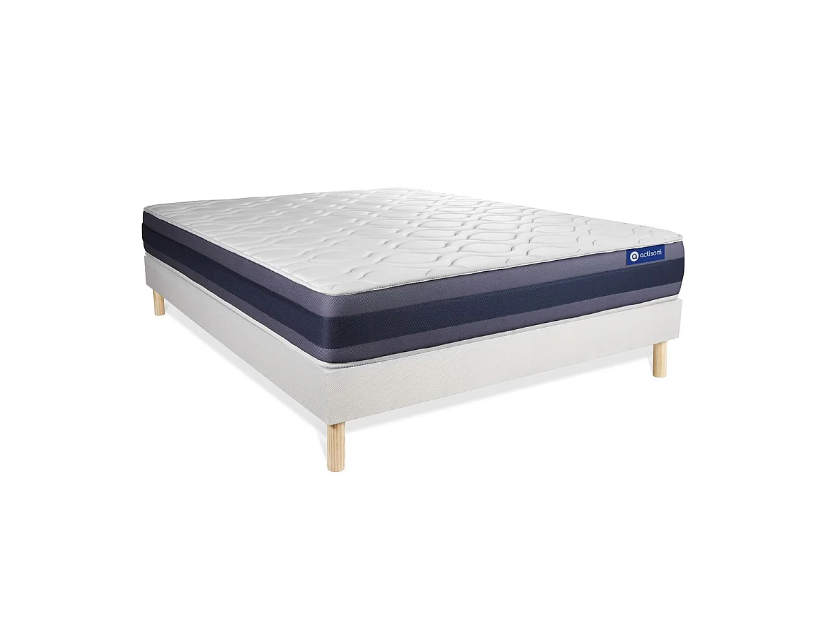 Lattenbodem en Actilatex morpho matras 140x200cm , matrasdikte : 24 cm , latex en traagschuim , gebalanceerd, 5 comfortzones