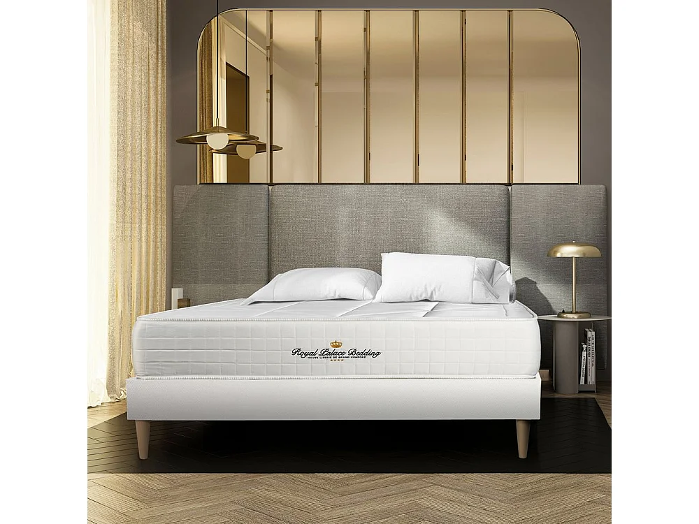 Ensemble matelas ressorts ensachés + mémoire de forme maxi épaisseur Windsor 160x200