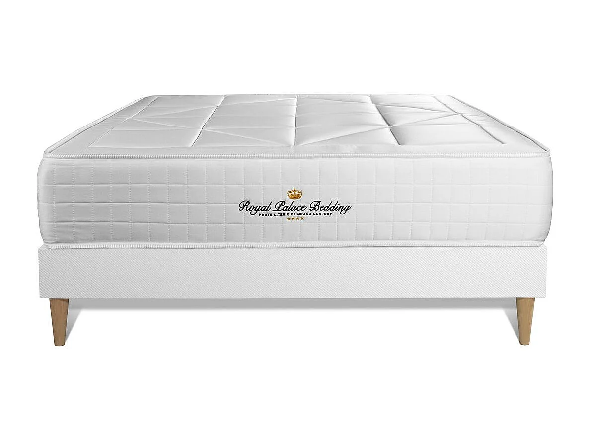 Ensemble matelas ressorts ensachés + mémoire de forme maxi épaisseur Windsor 160x200