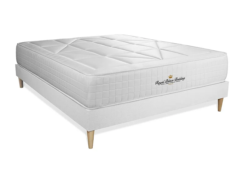 Ensemble matelas ressorts ensachés + mémoire de forme maxi épaisseur Windsor 160x200