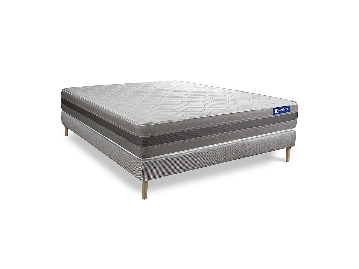 Lattenbodem en Actilatex relax matras 180x200cm , matrasdikte : 24 cm , latex en traagschuim , vrij stevig, 5 comfortzones
