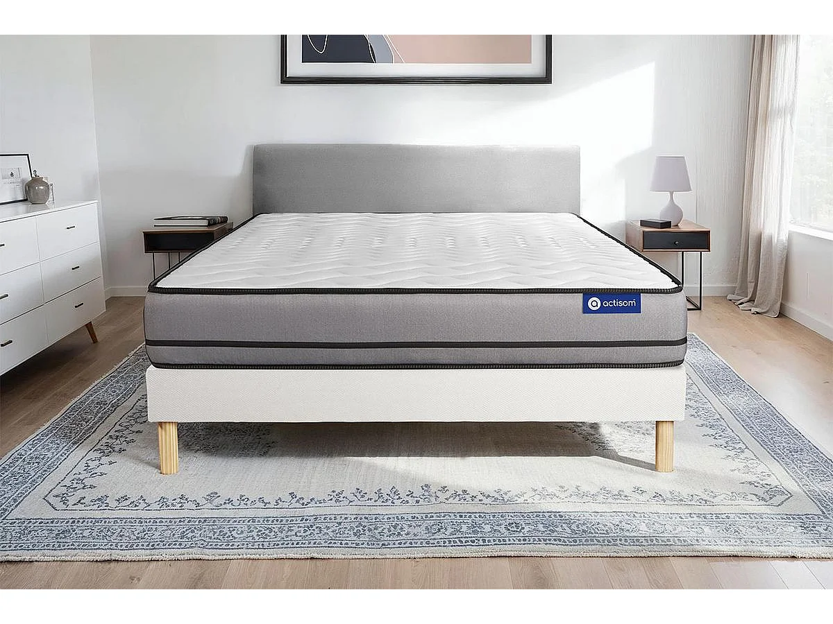 Pack colchón Actimemo night 140x190cm + Somier multiláminas, espuma viscoelástica, 3 zonas de confort