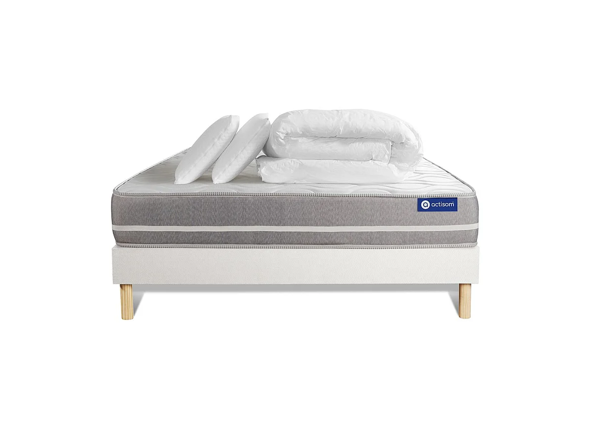 Compleet bedpakket - Matras 160x200 cm + Lattenbodem (kit) + 2 kussens + Dekbed - Actiflex Touch