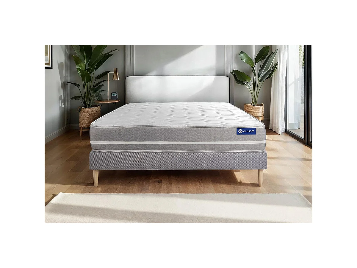 Lattenbodem en Actiflex touch matras 90x200cm , matrasdikte : 20 cm , pocketveren , gebalanceerd, 3 comfortzones