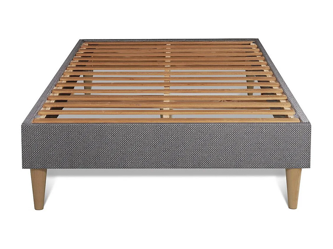 Matelas + sommier kit gris 90x200 Memo Zen Mousse à mémoire de forme MAXI épaisseur