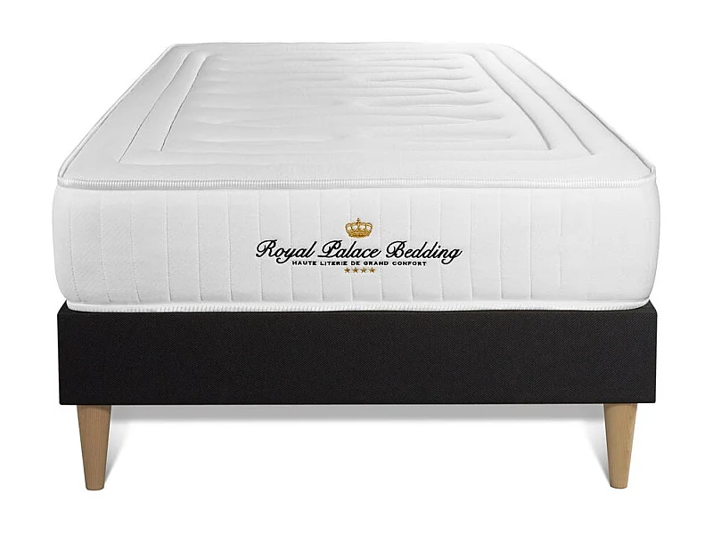 Ensemble sommier + matelas LANCASTER ressorts ensachés et mémoire de forme 90x200