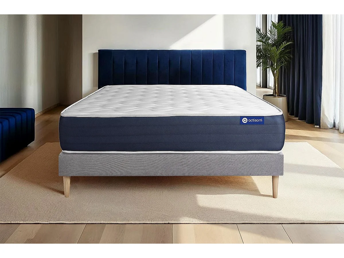Lattenbodem en Actiflex sleep matras 180x200cm , matrasdikte : 22 cm , pocketveren en traagschuim , gebalanceerd, 5 comfortzones