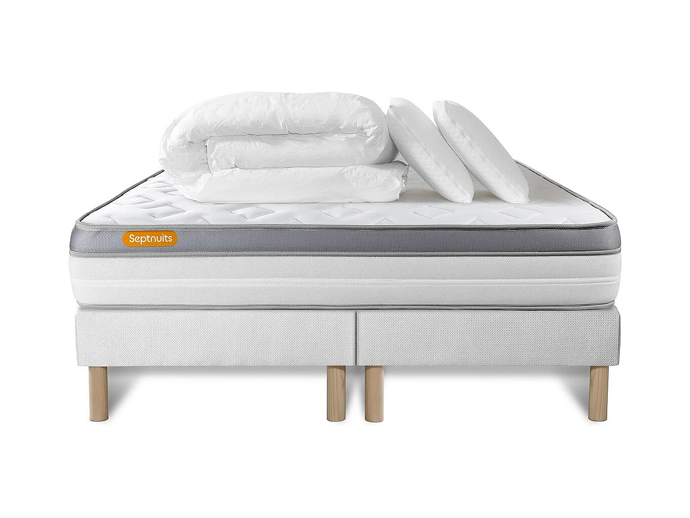 Pack matelas 160x200 + double sommiers 80x200 Memo Zen Mousse à mémoire de forme 5 zones de confort MAXI épaisseur