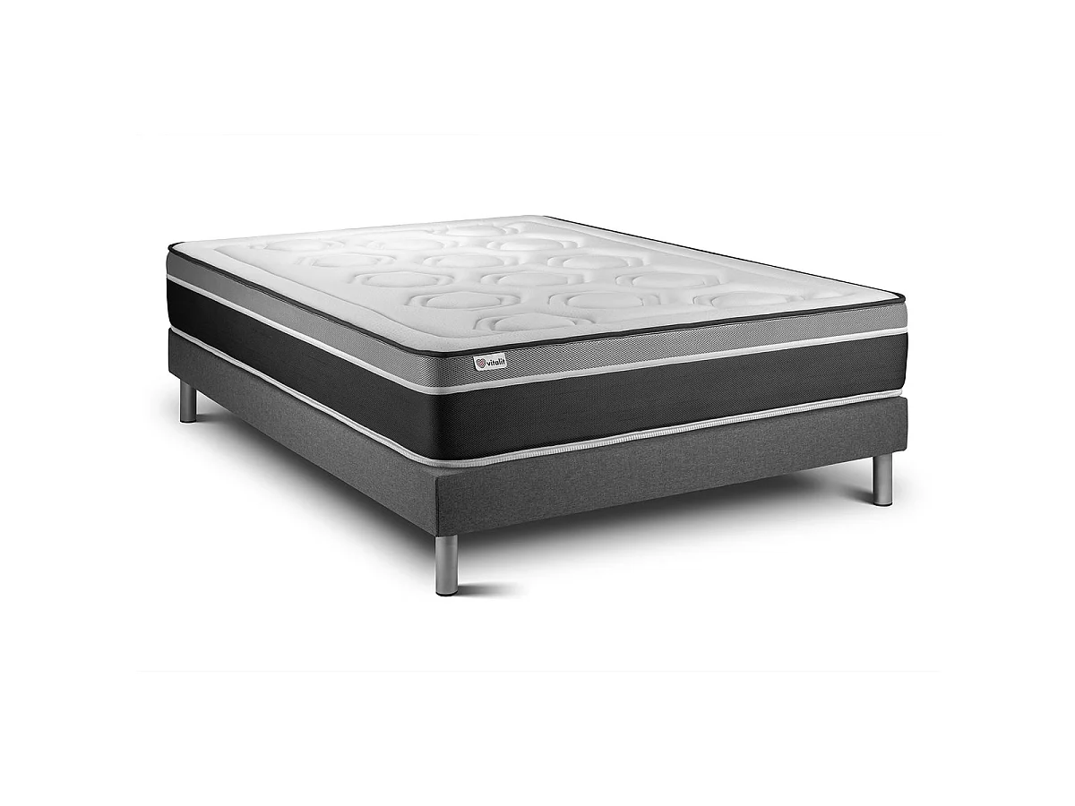 Ensemble VITAL CARE 160 x 200 cm sommier Kit gris