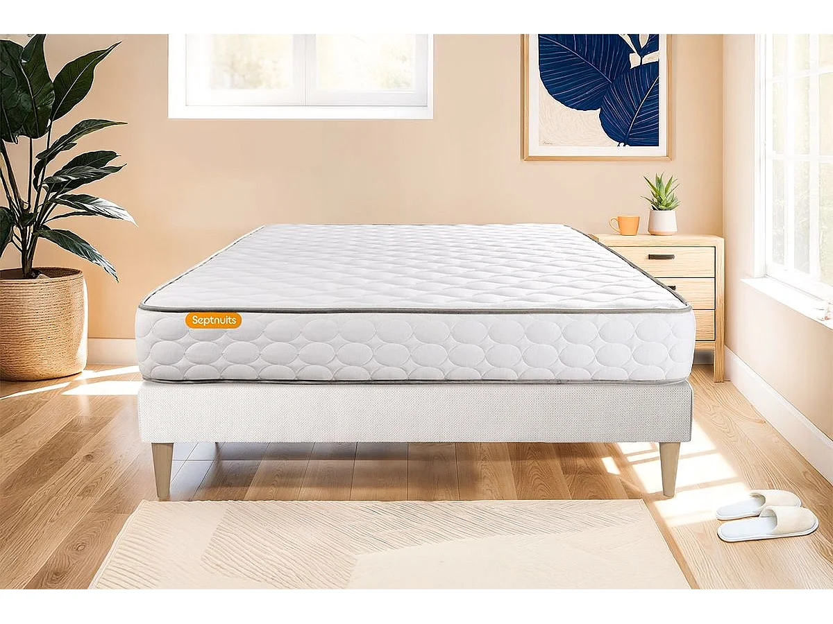Ensemble matelas Mémoire de forme + sommier 90x200 Memo